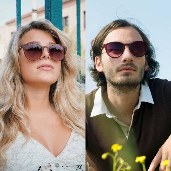 Retro Cat Eye Sunglasses Non-Polarized Tortoise Frame UV Protection for Men Wome - Picture 2 of 7